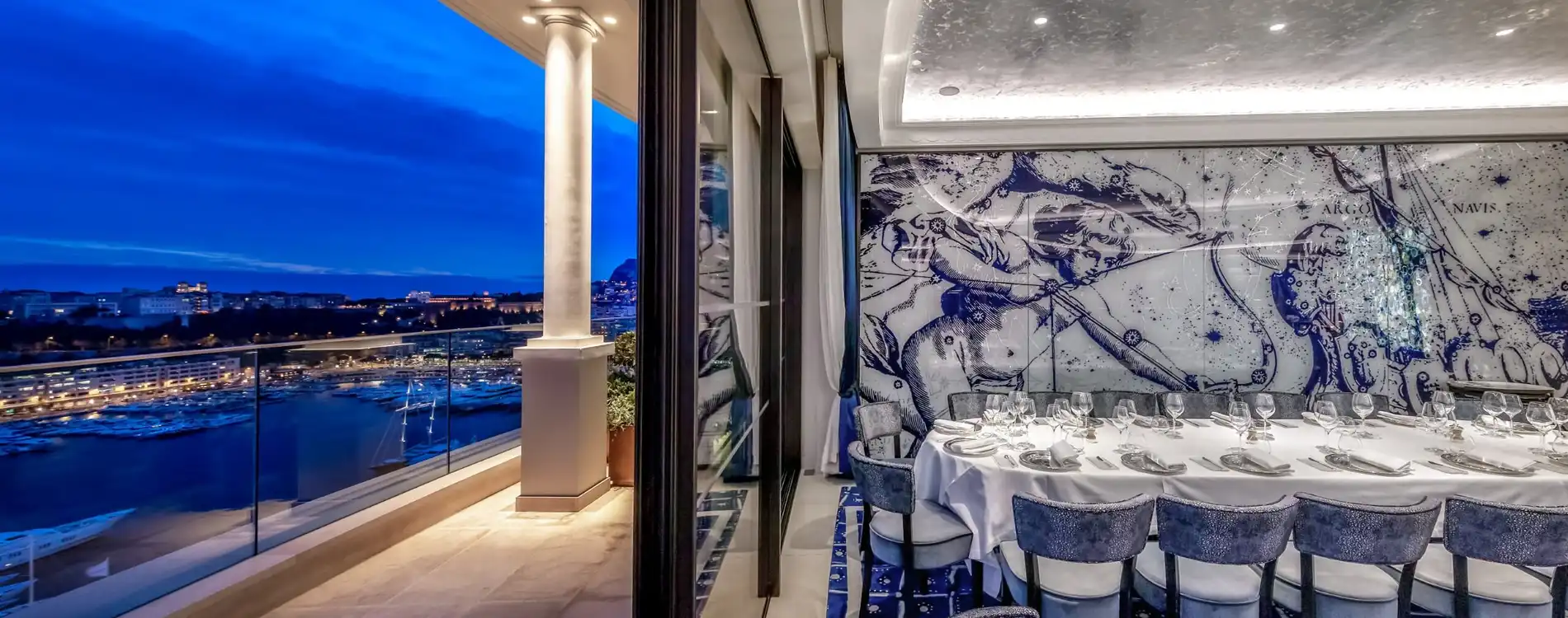 Private dining room with panoramic harbour view